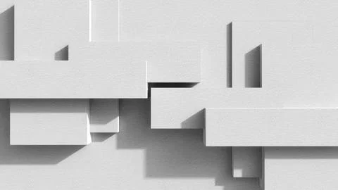 White background from blocks.Modern design from cubes.3D image. Stock Illustration