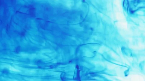 On a white background, blue paint flows filling the space. 스톡 동영상 172100564