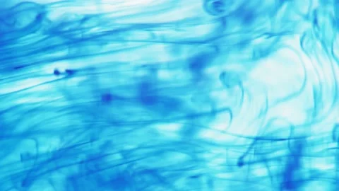On a white background, blue paint flows filling the space. 스톡 동영상 172100838