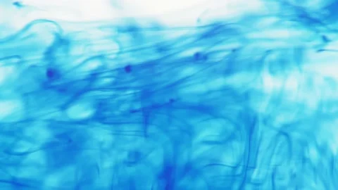 On a white background, blue paint flows filling the space. 스톡 동영상 172100894