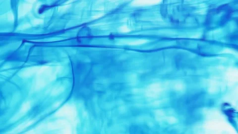 On a white background, blue paint flows filling the space. 스톡 동영상 172101000