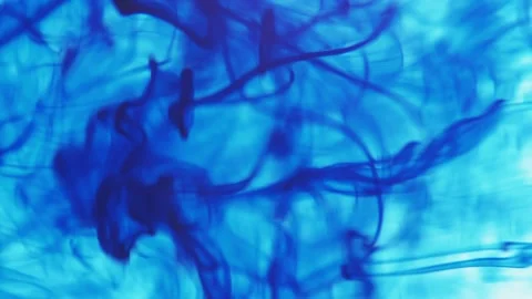On a white background, blue paint flows filling the space. 스톡 동영상 172101154