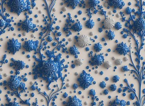 White background with a blue repeating pattern. Stock Photos