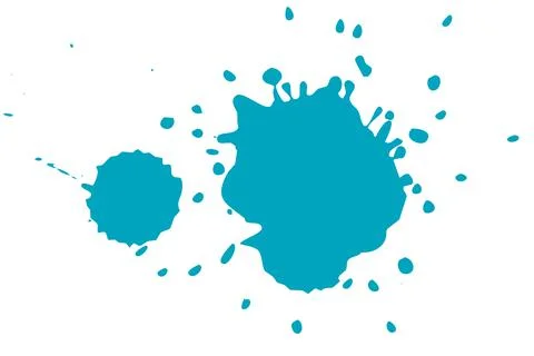 White background with blue splotches of ink for wallpapers Stock Illustration