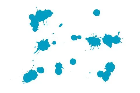 White background with blue splotches of ink for wallpapers Stock Illustration