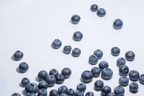 White background blueberry Stock Photos
