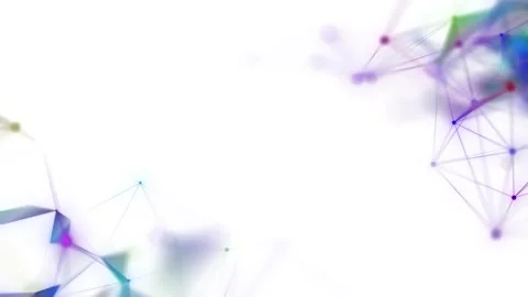 White background with blurred flickering multi-coloured elements in the corners Stock Footage 240973513