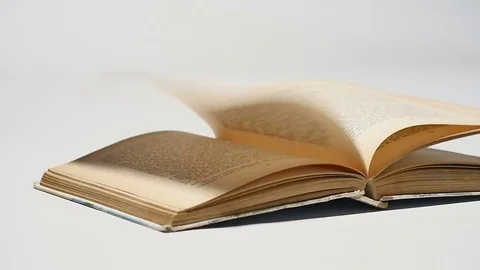 White background book with flying pages Stock-Footage 78367324