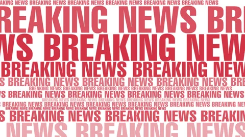 White background breaking news text on news channel modern creative Stock Footage 269367828