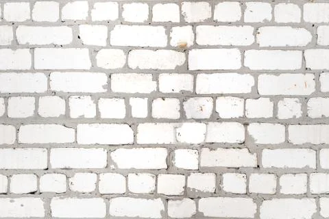 White Background Brick Wall Texture Seamless Pattern Stock Photos