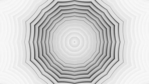 White background with circular pattern in the center. Kaleidoscope VJ loop Stock Footage 252351971