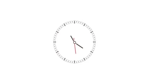 White background clock animation Stock Footage 310646204