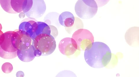 White background with colorful dots bubbles moving horizontal - Motion Loop HD Stock Footage 67342582