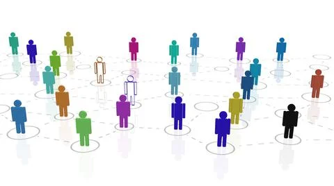 White background with colorful human postures. 스톡 일러스트