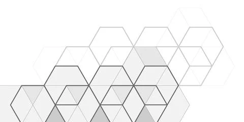 White background from cubes and lines.Linear geometric drawing.Abstraction,.. Stock Illustration