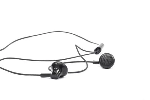 White background. Earphone 写真素材