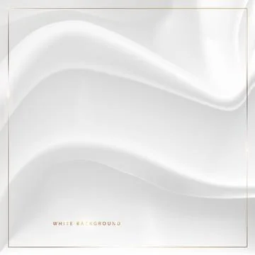 White background. Elegant textile. Fine silk fabric. Gold decoration, golden  Stock Illustration