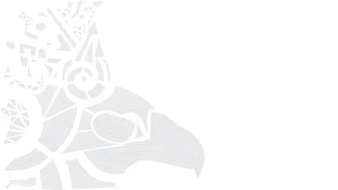 White background with ethnic pattern and eagle Stock Illustration
