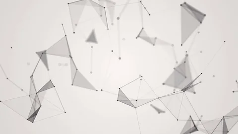 White background of a fantasy black plexus with dots, lines and triangles Видео 80797184