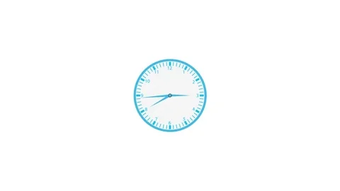 White background flat clock animation Stock Footage 310646070