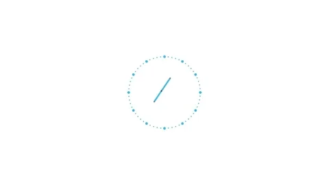 White background flat clock animation Stock Footage 310646073
