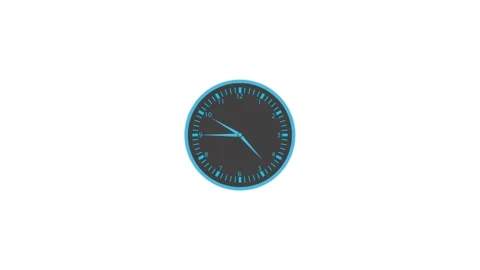 White background flat clock animation Stock Footage 310646074