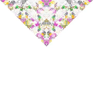 White Background With Geometric Ornate Triangle Borders Stock Illustration
