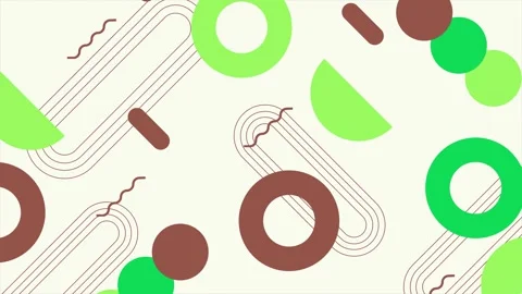 White background with geometric shapes in a vibrant abstract layout seamless 4k Stock Footage 330568395