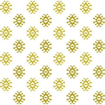 A white background with gold crosses pattern on it Stock Illustration