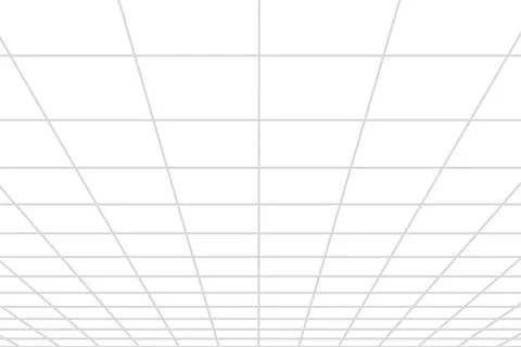 White background with gray perspective grid lines creating a square pattern.. Stock Illustration