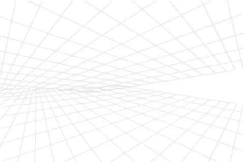 White background with gray perspective grid lines creating a square pattern.. Stock Illustration