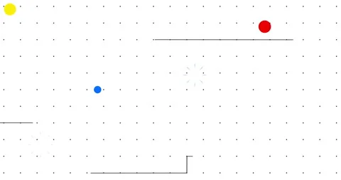White background with a grid of black dots and colored circles exploding Stock Footage 218439721