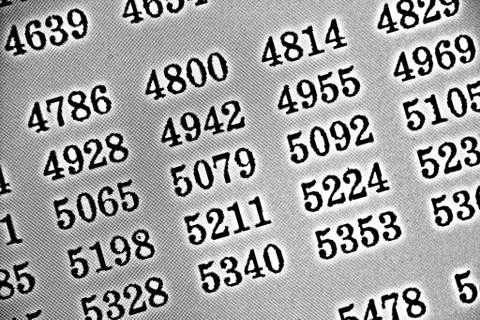White background HDR with many numbers in perspective イラスト素材