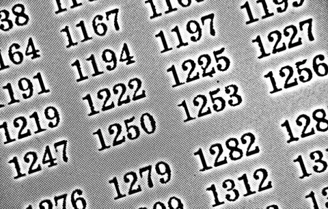 White background HDR with many numbers in perspective イラスト素材