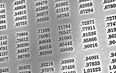 White background HDR with many numbers in perspective Stock Illustration
