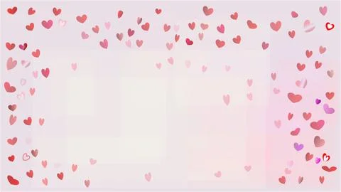 White background with hearts Stock Illustration