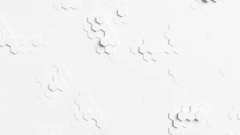 A white background with hexagonal shapes. Looped animation Stock Footage 276589539