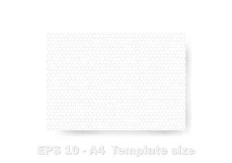 White background with honeycomb pattern Illustrazione stock