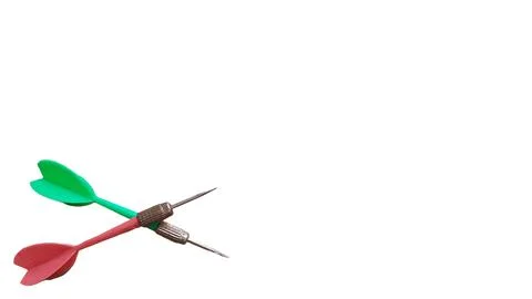 White background image with two dart game arrows. Stock Illustration