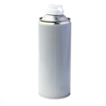On a white background. insulation. Spray paint. Close-up. Stock Photos