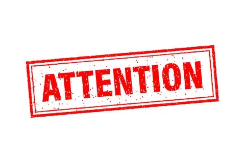 White background, isolated. Warning attention sign. Important information. Bu Stockillustratie
