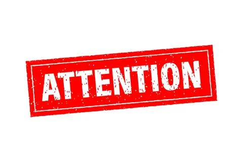 White background, isolated. Warning attention sign. Important information. Bu Stockillustratie