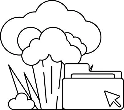 A white background with a large cloud Stock Illustration