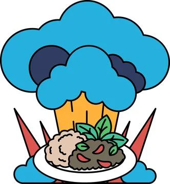 A white background with a large cloud Stock Illustration