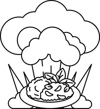 A white background with a large cloud Stock Illustration
