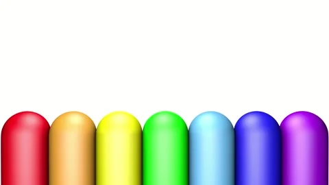 White background with LGBT flag. 3D animation. Stock Footage 241079890