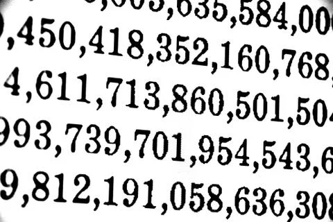 White background with many numbers in perspective イラスト素材
