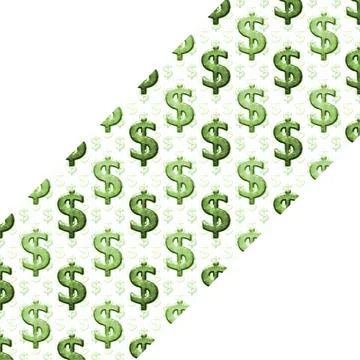 White Background with Money Pattern Borders White background with dollar s... Stock Photos