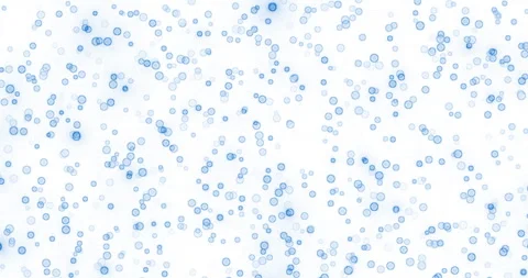 White background of moving blue micro spheres, chaotic movement like human Stock Footage 269014580