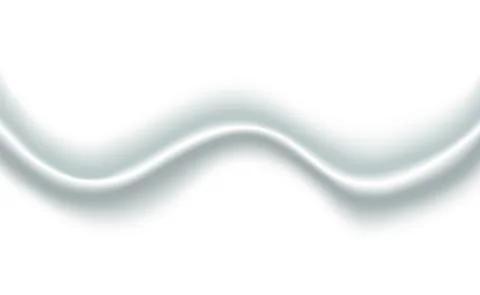 White background obliquely wavy fold of blank paper or fabric. Soft shadows. Stock Illustration